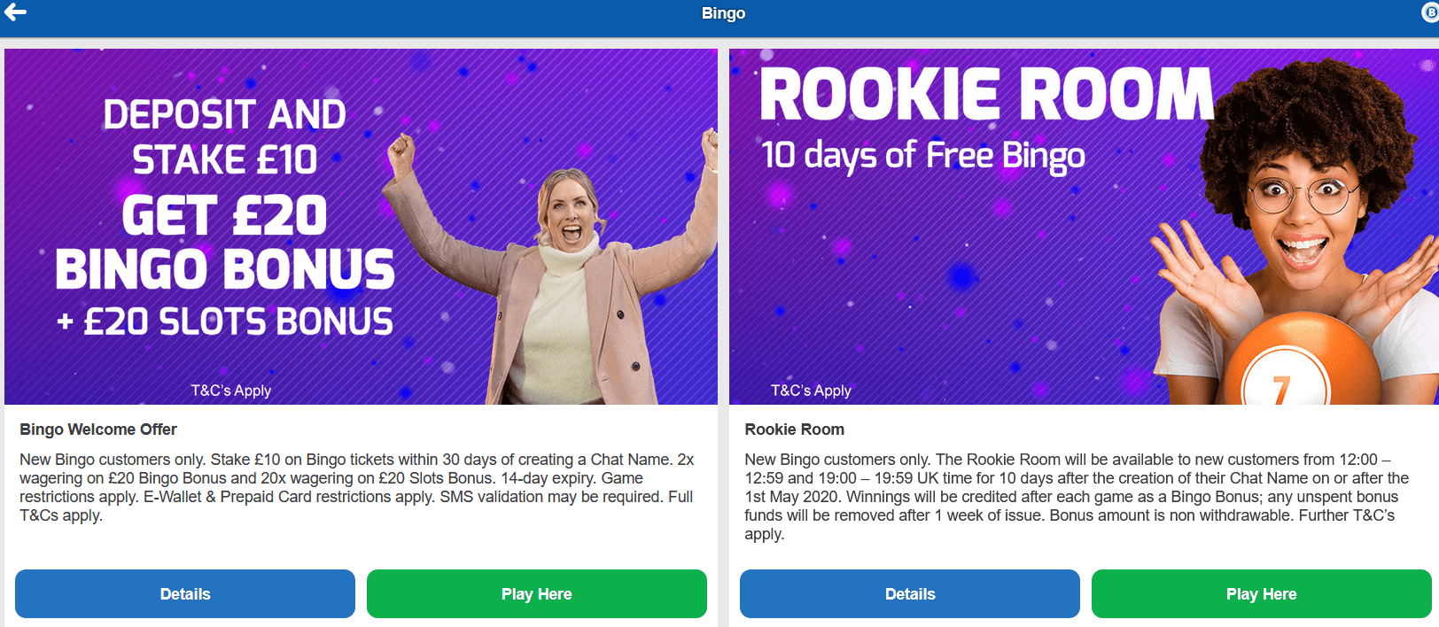Betfred mobile bingo free
